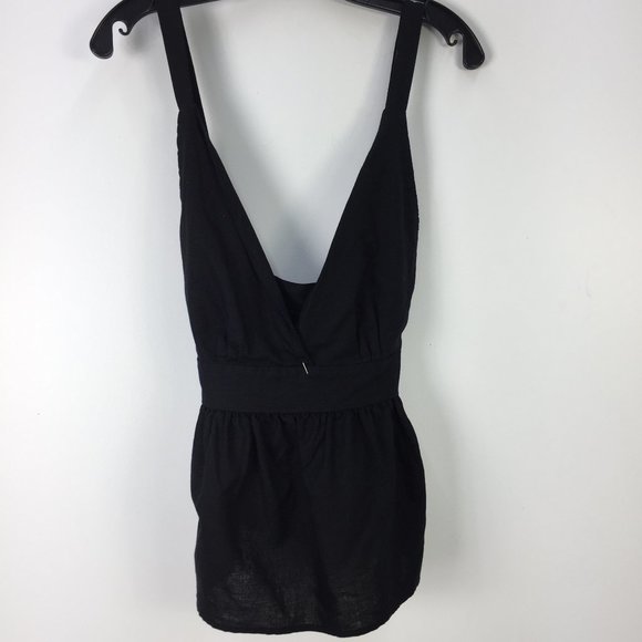 Free People Tops - NWT Free People Black High Waist Bow Tie Blouse